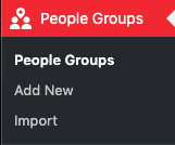 People Groups menu item
